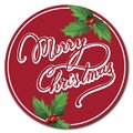 Signmission Corrugated Plastic Sign With Stakes 24in Circular-Merry Christmas 2 C-24-CIR-WS-Merry Christmas